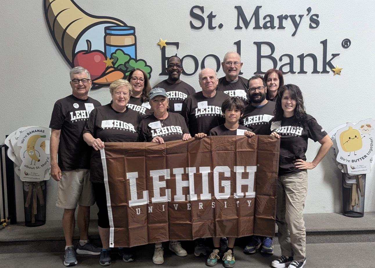 Joining my fellow alumni to pack boxes on one of many volunteer days where we are able to help our neighbors who are struggling.
